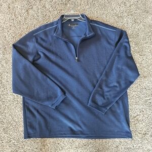 Pebble Beach Men's 1/4 Zip Dry-Luxe Performance Pullover Blue Size XXL
